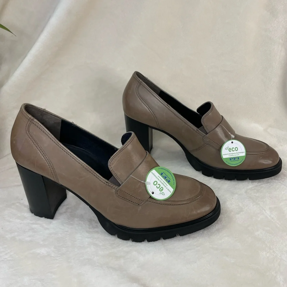 $450 PAUL GREEN NINA LOAFER PUMP‎ ANTELOPE STAR LEATHER 8 AU/ 10.5 US, (G 764)